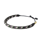 Bracelet Kumihimo - gris, soie100%, DOMYO